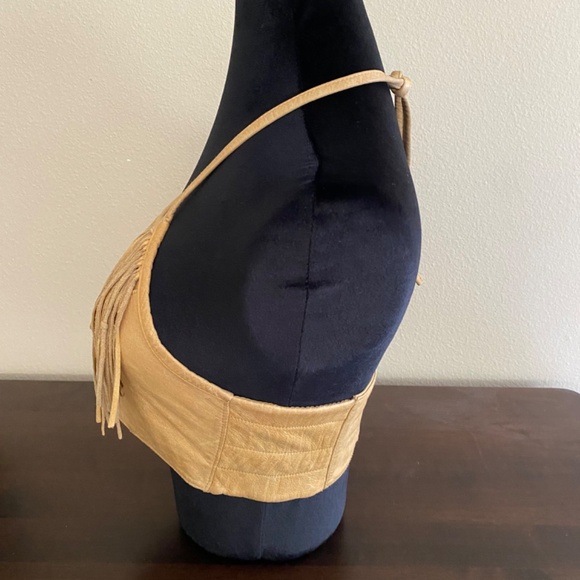 Leather Crop Top Genuine Leather - Picture 15 of 16